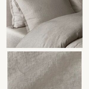 Brand New Restoration Hardware Linen Duvet Cover Fog Gray